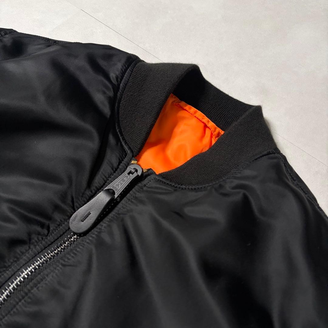 【超美品】アルファインダストリーズ MA-1 フライトジャケット ブラック L