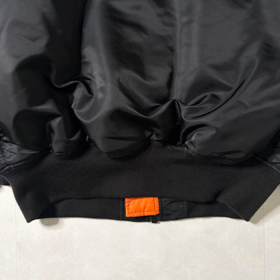 【超美品】アルファインダストリーズ MA-1 フライトジャケット ブラック L