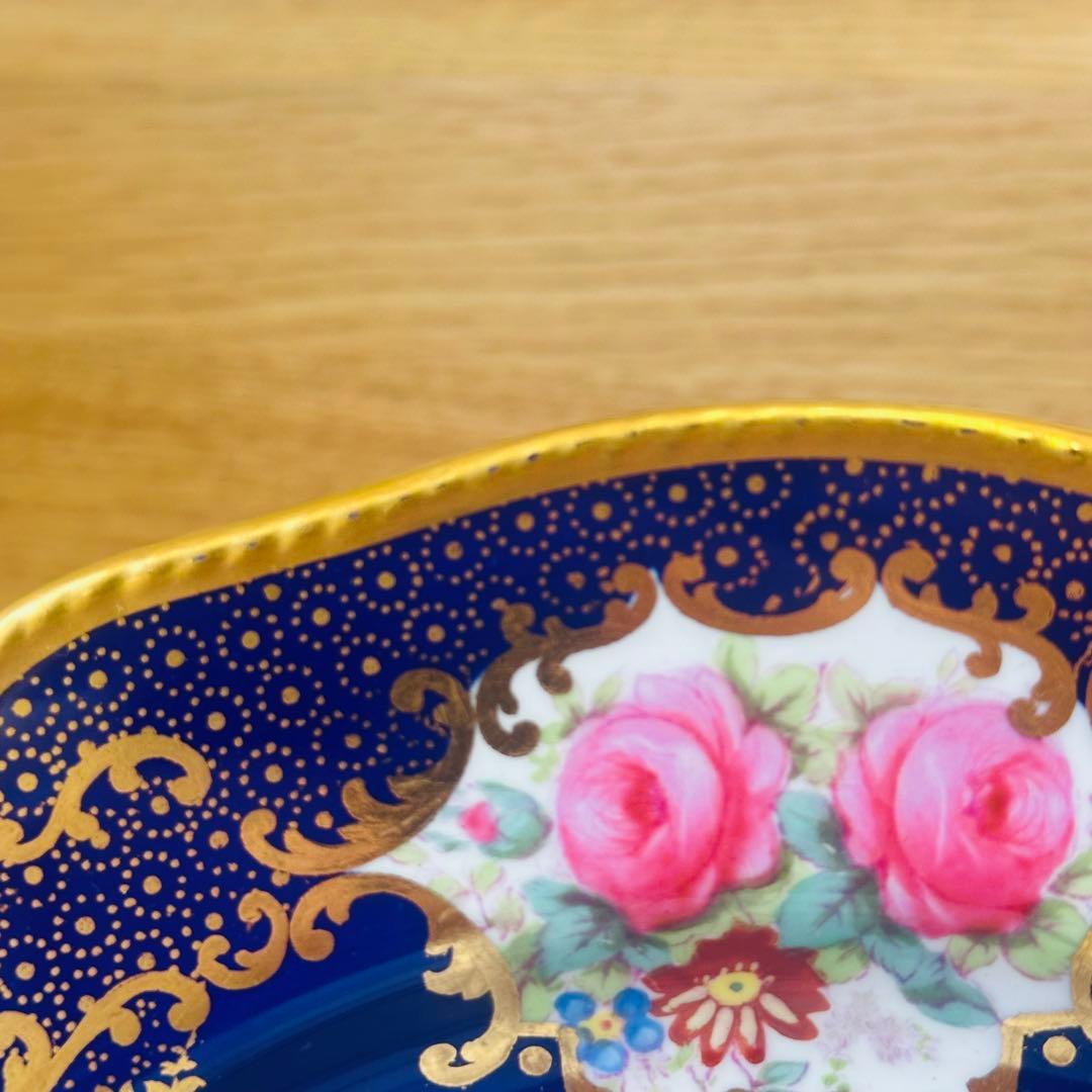 スポード コープランド×トマス・グード コバルト金彩バラ 25.5cmプレート