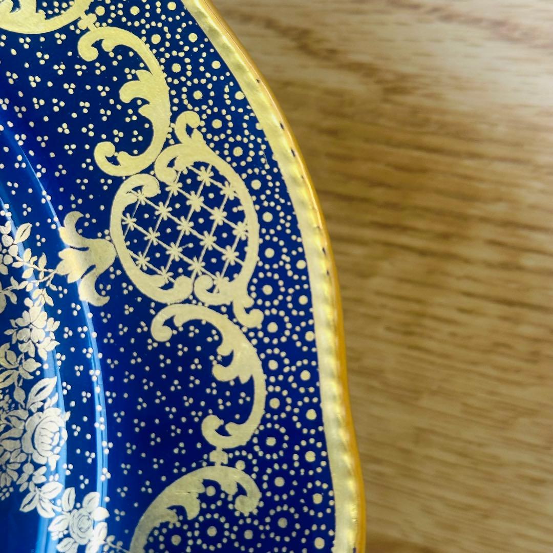 スポード コープランド×トマス・グード コバルト金彩バラ 25.5cmプレート