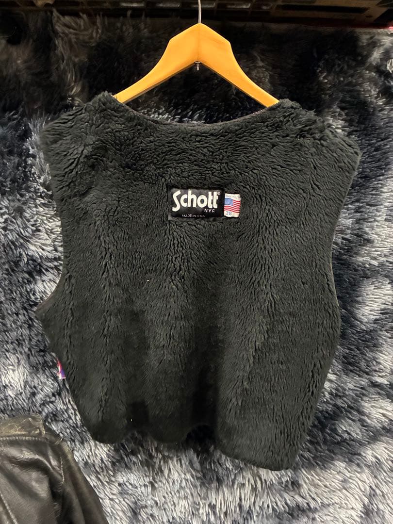 SCHOTT シングルライダースジャケット 38 ボアライナー付き アメリカ製