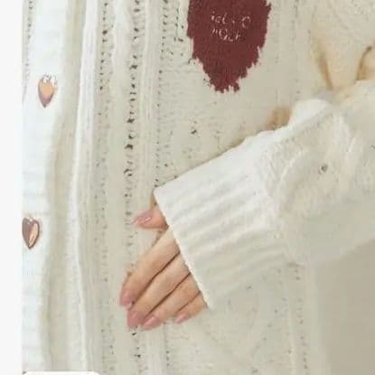 新品　gelato pique ハートニットカーディガン