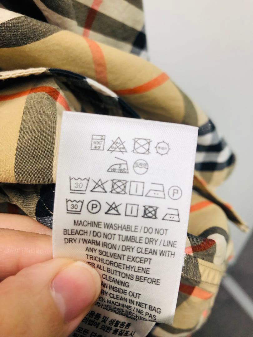 美品！ Burberry スリムフィット チェック コットンシャツ