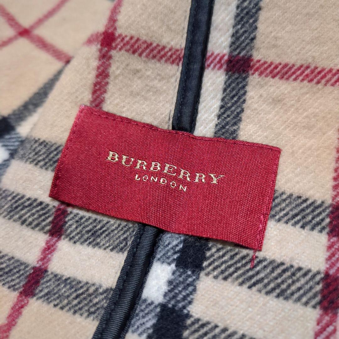 極美品！バーバリーロンドン　ウールダッフルコート ノバチェック　トグル　水牛　L