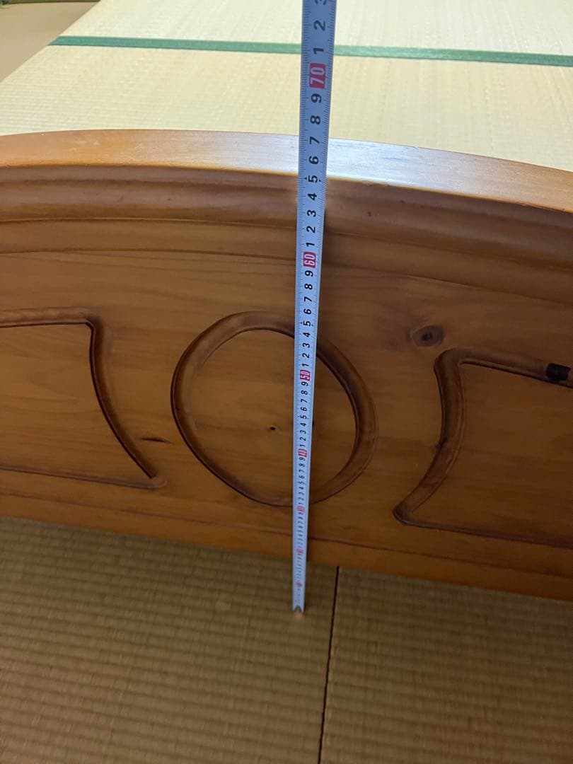 木製和式ダブルベッド、畳マットレス付き