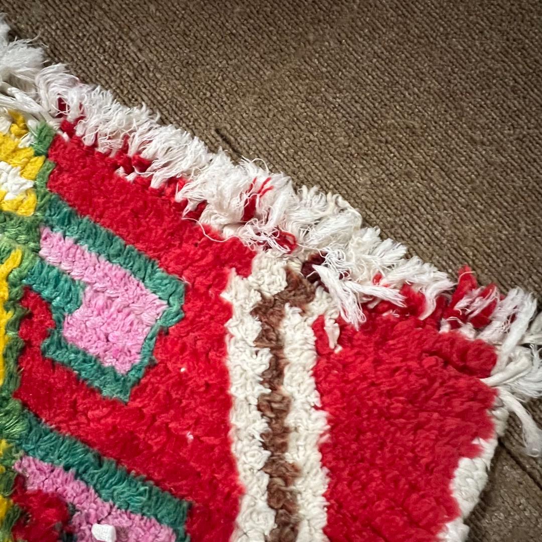 ヴィンテージ モロッコ ラグ 幾何学模様のカラフルラグ ボシャルウィット