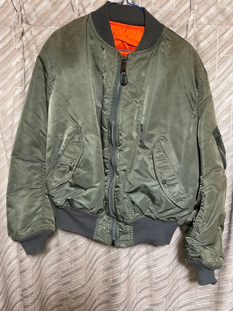 値下げALPHA MA-1 80's-90’s LビンテージMADEIN USA