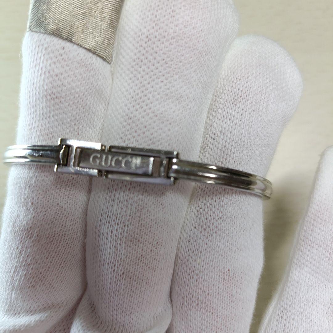 貴重なシルバー　GUCCI ベゼルチェンジ 時計　電池交換済