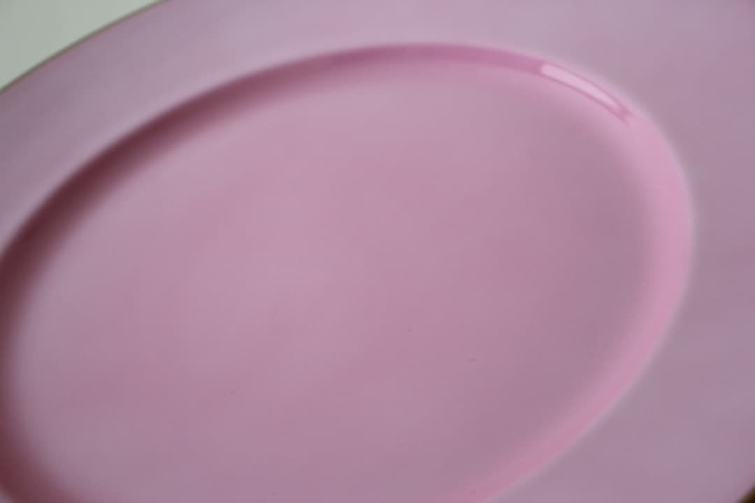 イタリア　リチャードジノリ　ドッチア窯　３０cm　金彩プレート　ピンク