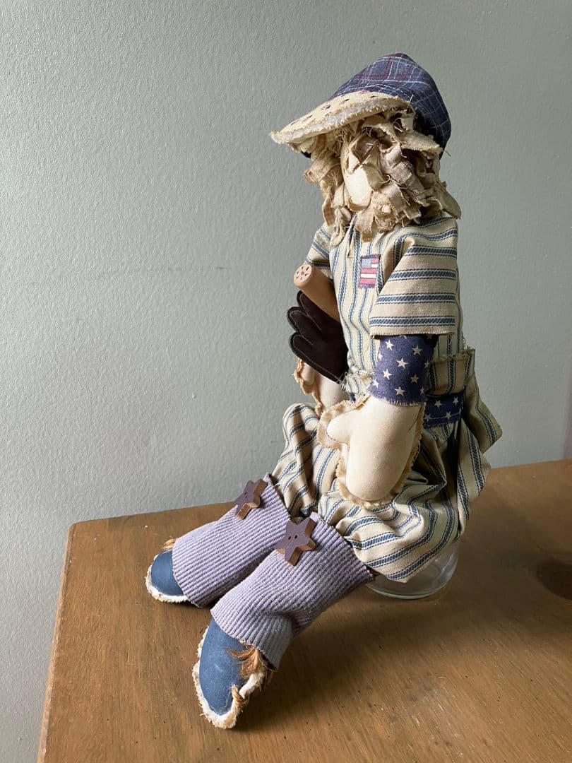 【手作り】カントリードール　ベースボール少年　オリジナルキャラクター