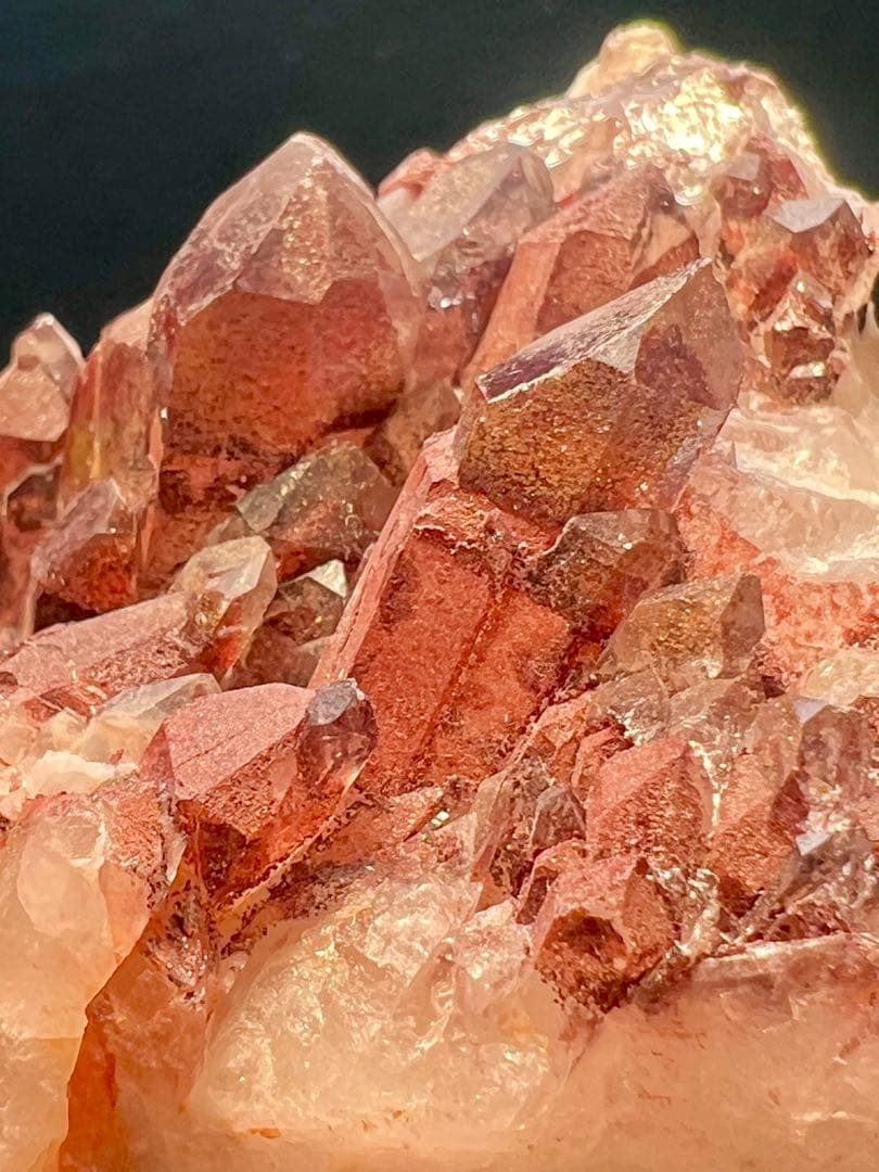 希少　ファントム水晶 100%天然赤水晶　水晶クラスター　レッドファントム