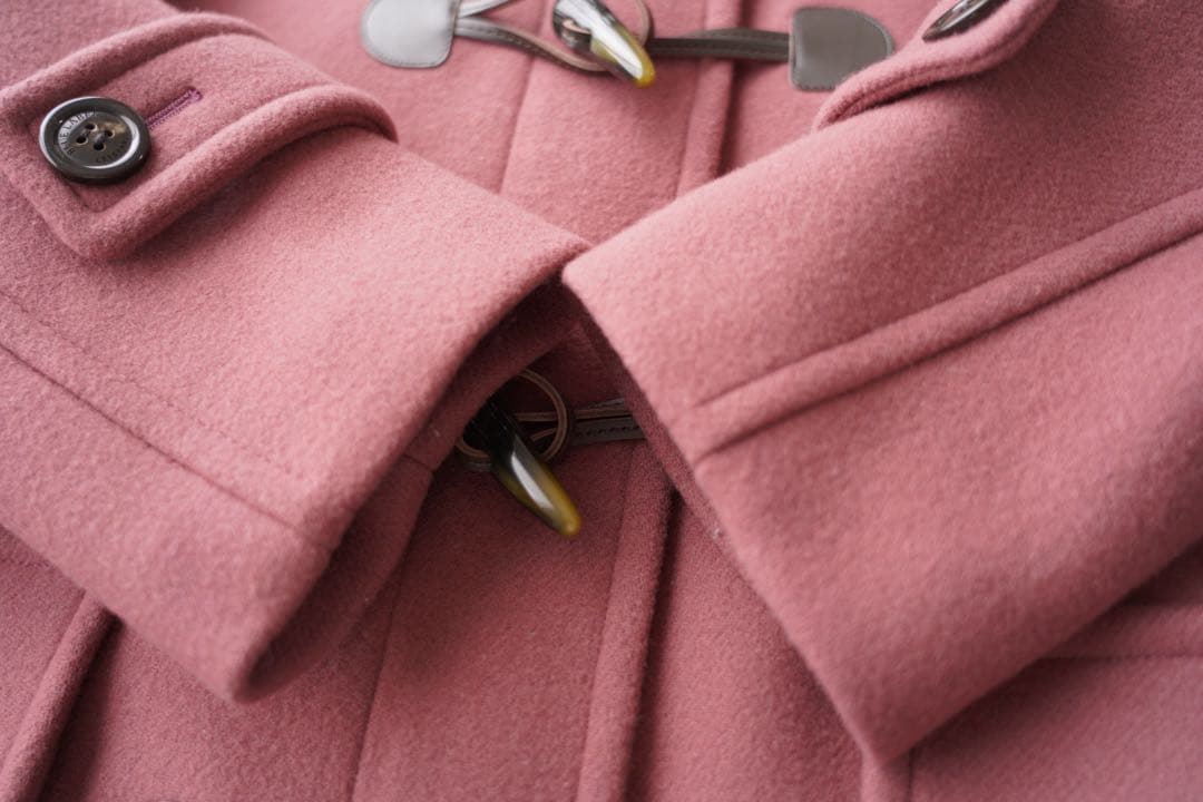 未使用に近い ブルーレーベル　エアリーメルトンロングダッフルコート M ピンク