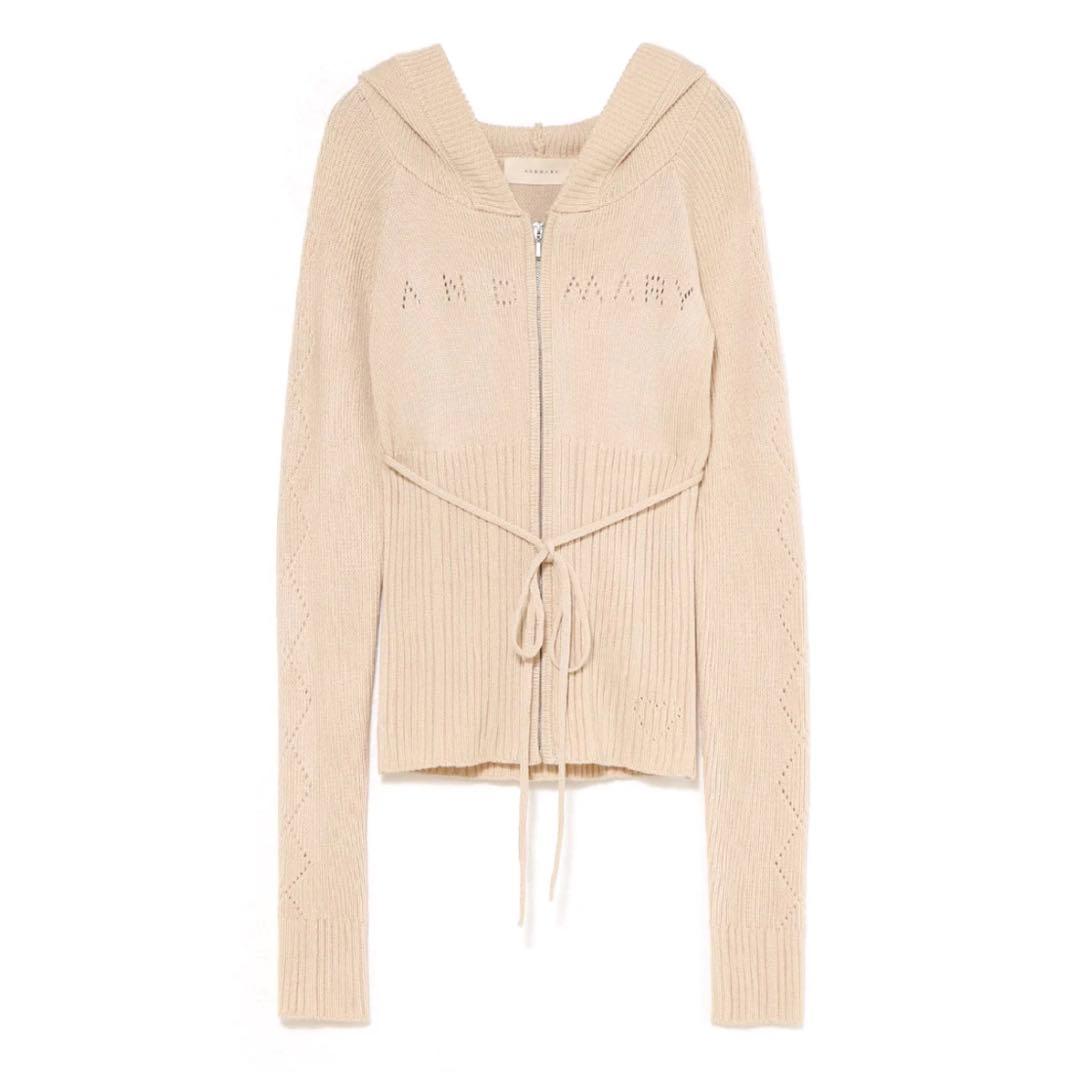 トップス andmary Angel crochet hood tops ivory