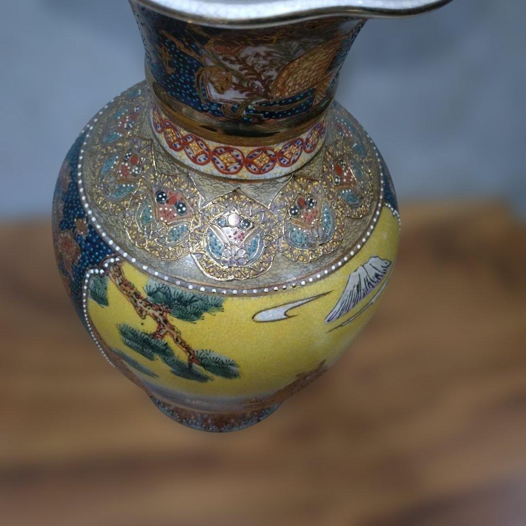 飾り壺　戦国武将　絵図 花瓶 大壺　アンティーク　ヴィンテージ