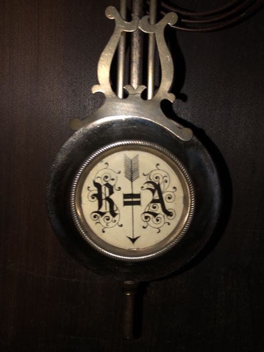 アンティーク　掛け時計　黒柿