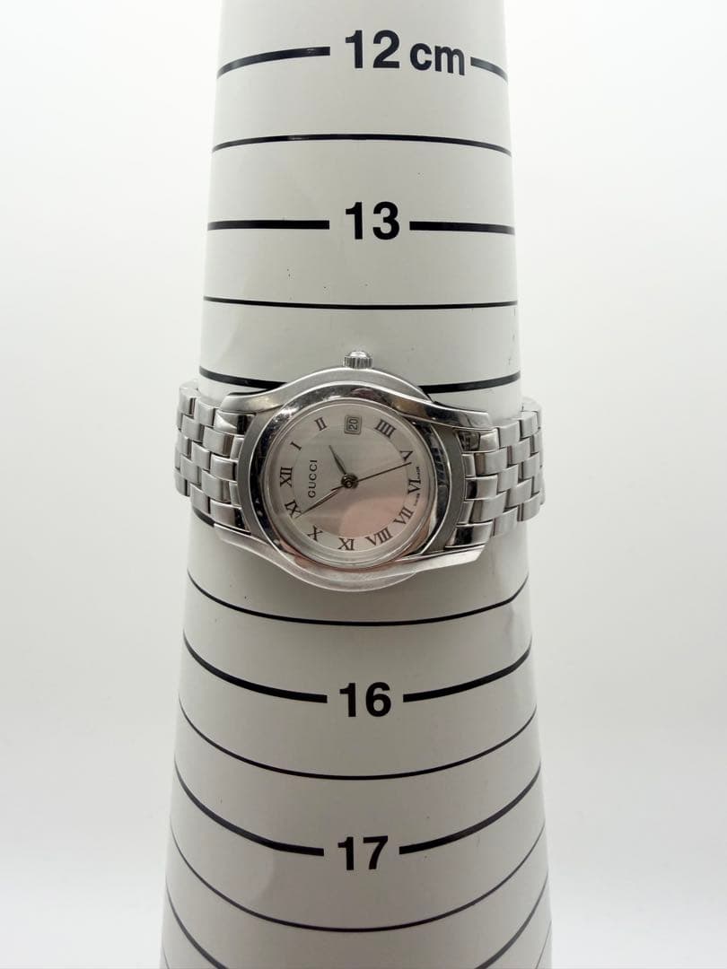 GUCCI グッチ 5500L デイト シルバー文字盤