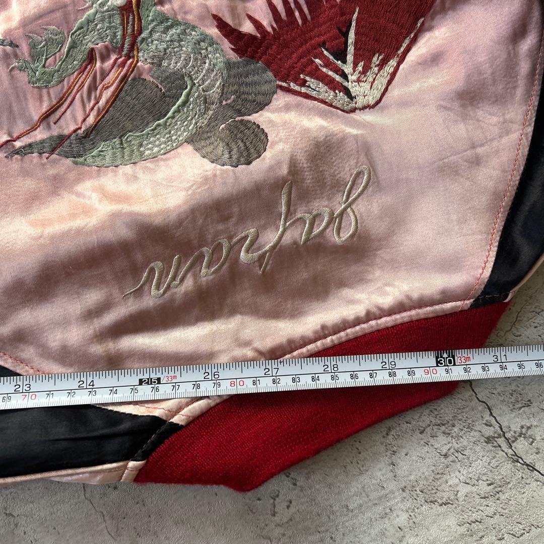 HOUSTON リバーシブルスカジャン サテン 虎 龍 Japan サイズL