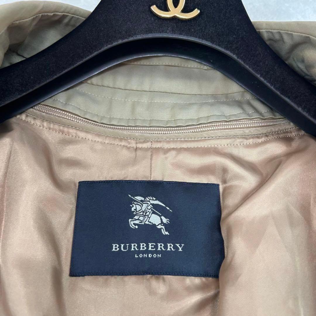 K470 美品 L バーバリー ノバチェック カシミヤ コート カーキ メンズ