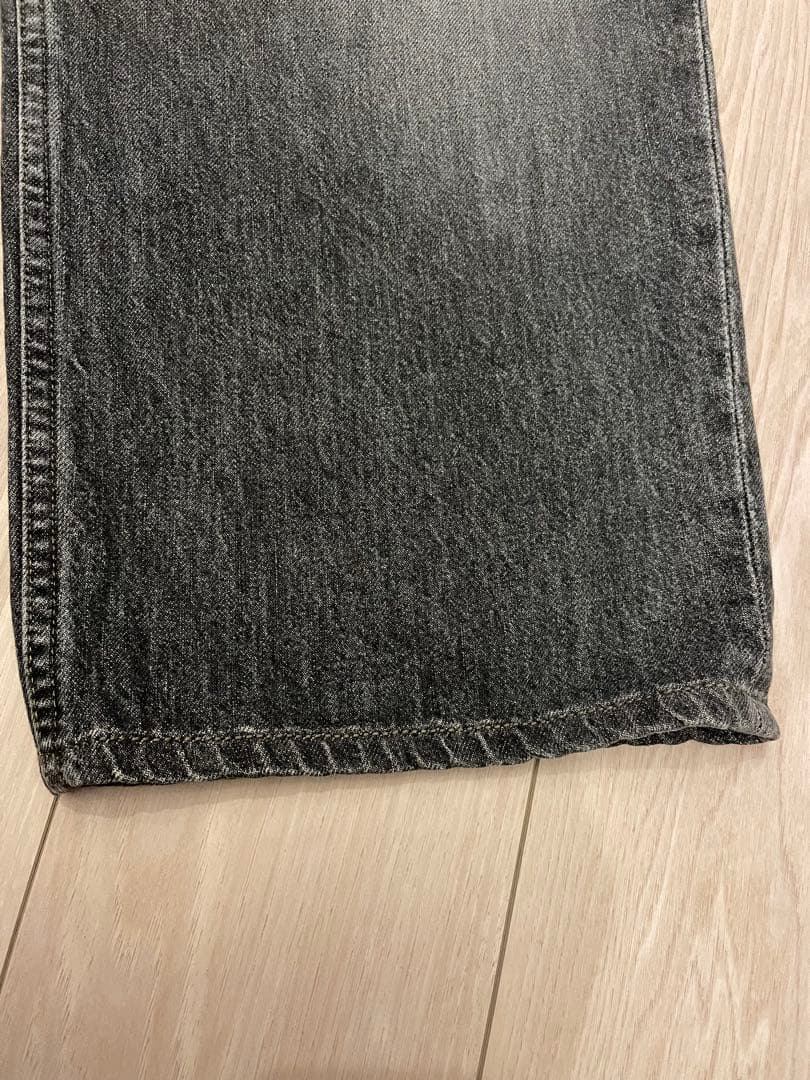 オクスン　original wide denim black 1