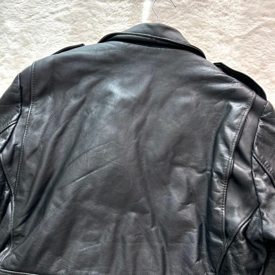 schott ショット ダブルライダースジャケット レザージャケット 黒 16