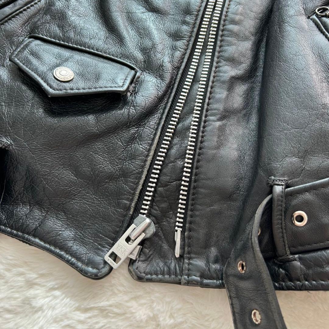 schott ショット ダブルライダースジャケット レザージャケット 黒 16