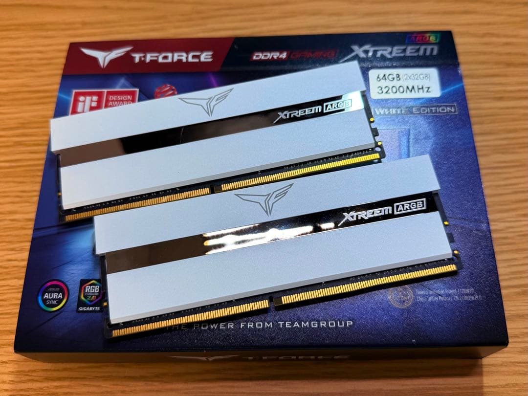 メモリー Team T-Force Xtreem ARGB White DDR4 64GB