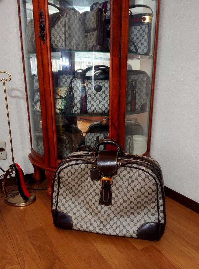 ジャンク オールドグッチ ヴィンテージ トラベルバッグ トランク