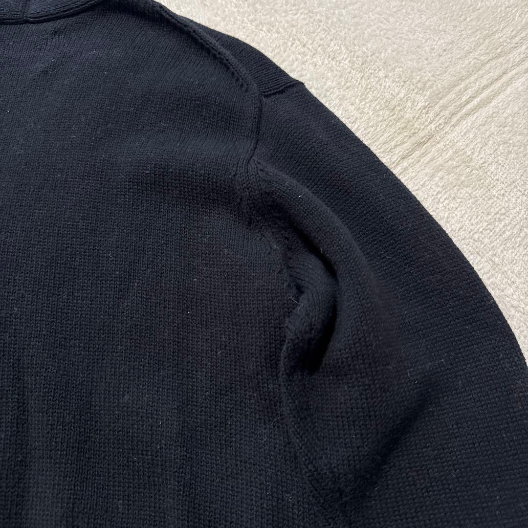 極美品 エムエイチエル カーディガン M ブラック コットン100 春秋冬 肉厚