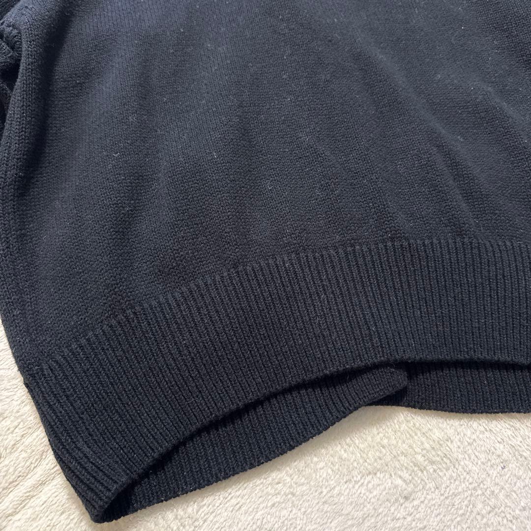 極美品 エムエイチエル カーディガン M ブラック コットン100 春秋冬 肉厚