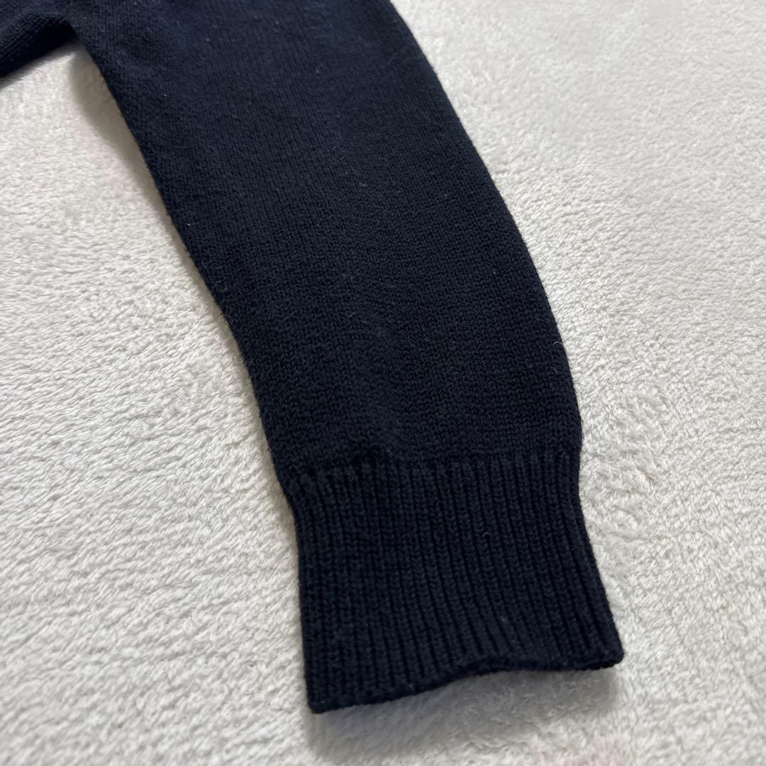 極美品 エムエイチエル カーディガン M ブラック コットン100 春秋冬 肉厚