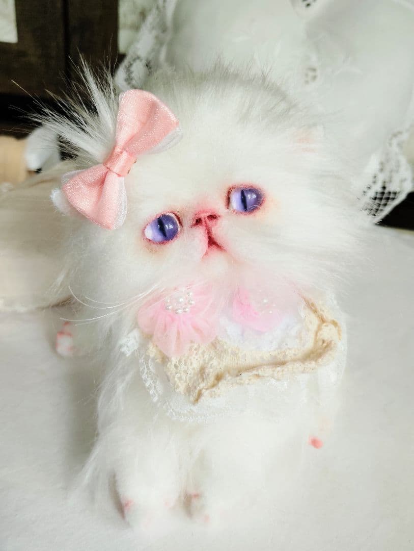 希少♡パープルアイ♡子猫ちゃん♡アートドール♡ぬいぐるみ♡