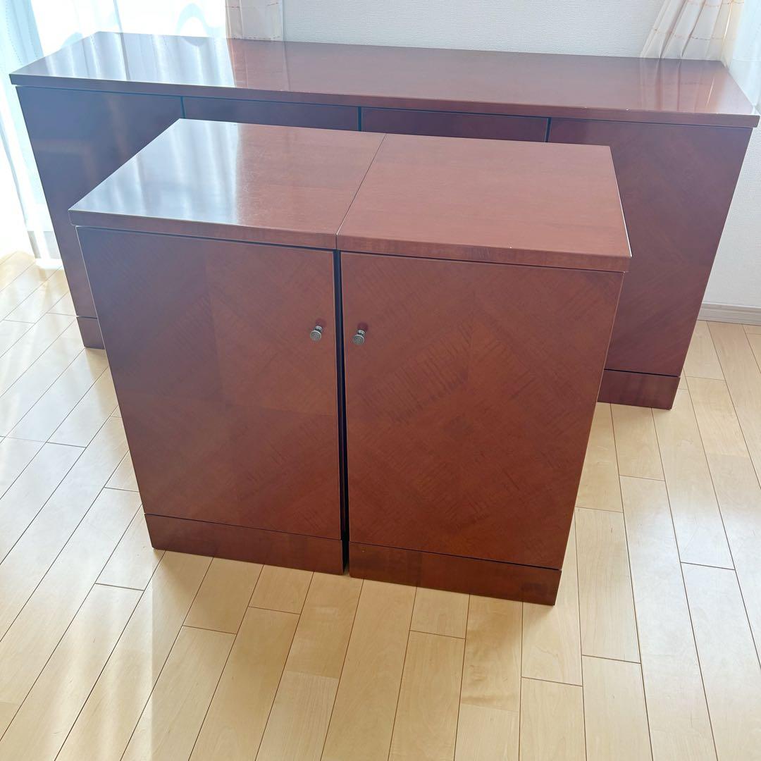 極希少カリモク　アラード　突板　ダイヤモンド貼り　サイドボード　キャビネット②