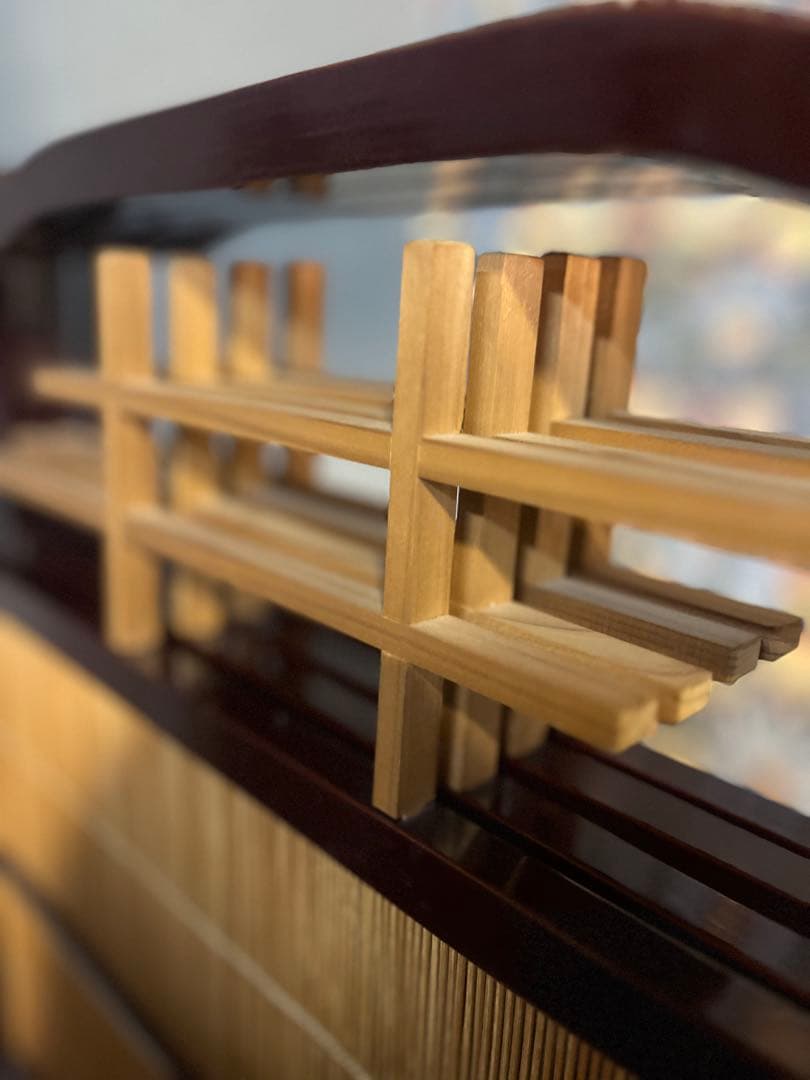 竹細工 衝立 4連 パーテーション 和風 モダン 間仕切り 昭和レトロ 古家具