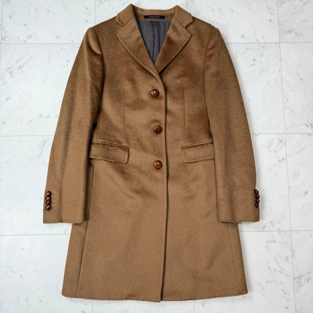 タリアトーレ ラマ ウール チェスターコート キャメル サイズ40