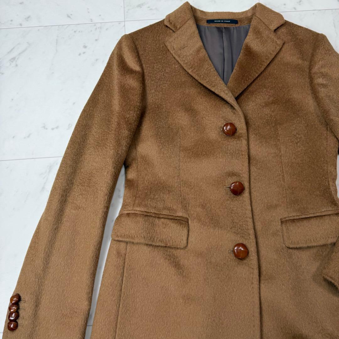 タリアトーレ ラマ ウール チェスターコート キャメル サイズ40