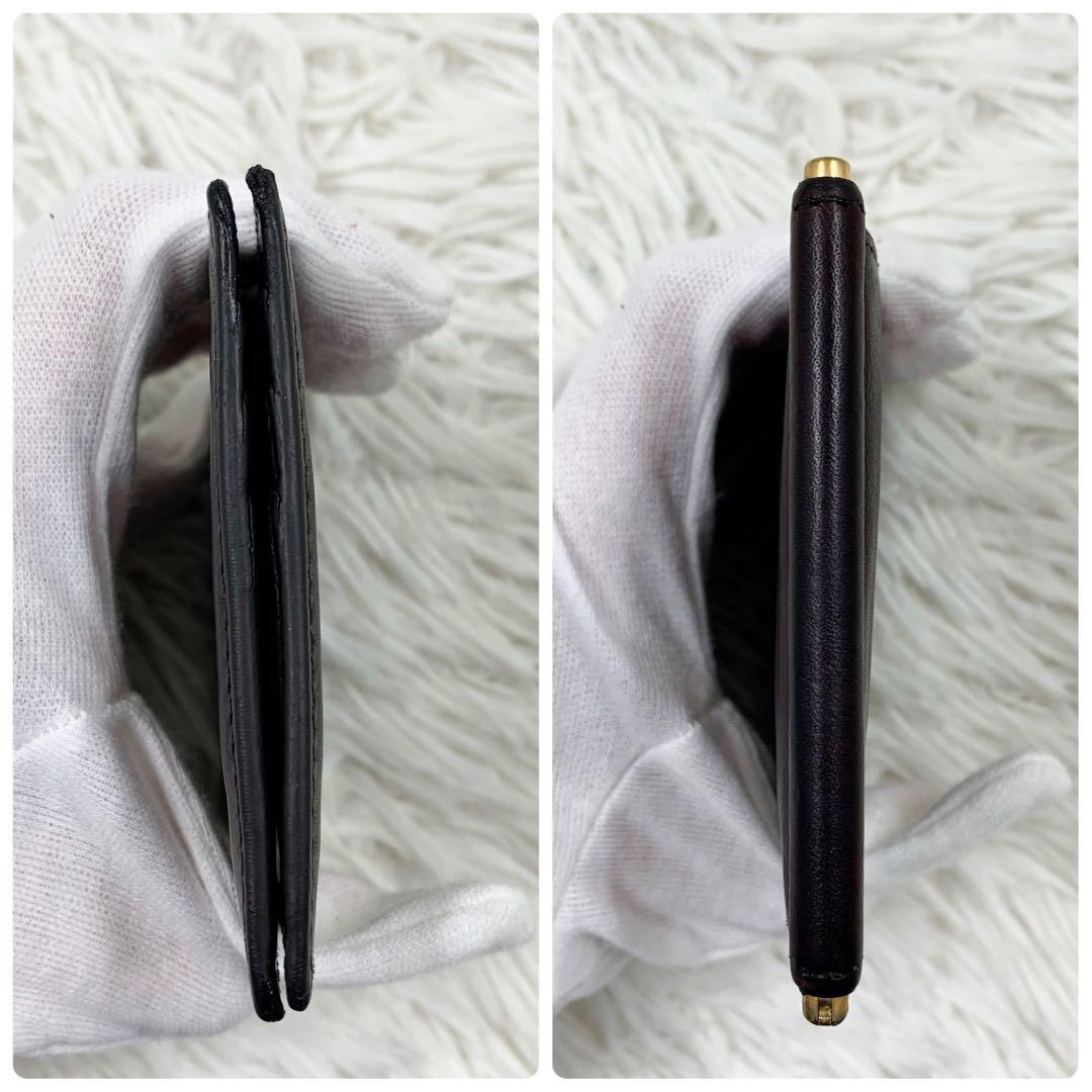 【✨美品✨】 サンローラン マネークリップ カーフスキン ブラウン 付属品完備