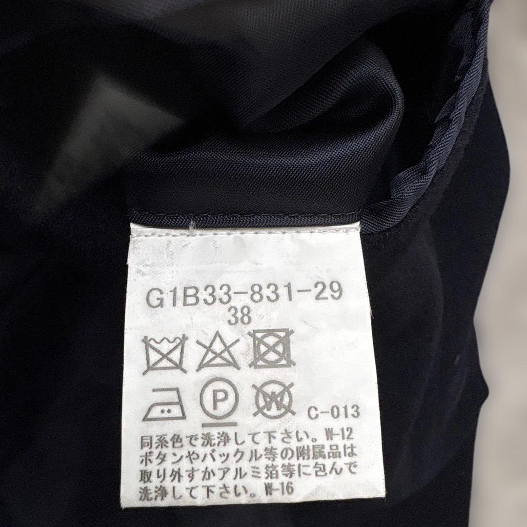 【美品】マッキントッシュロンドン　ステンカラーコートM ウール　ネイビー