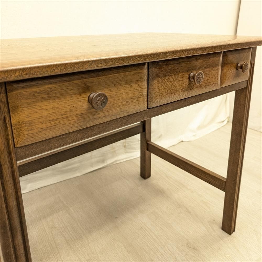 美品　山室家具製作所　旭川家具　エスポアール　楢 ナラ材　机　デスク　作業台