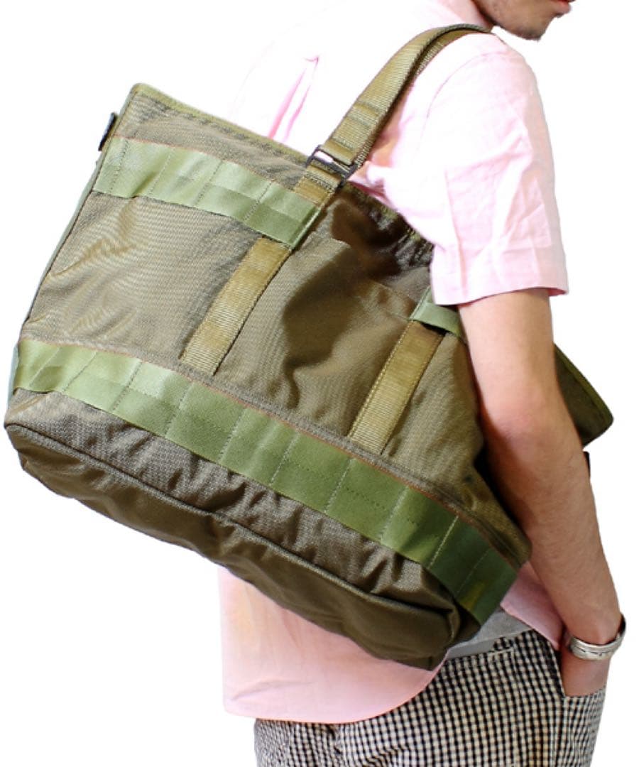 BRIEFING × BEAMS別注トートバッグカーキ