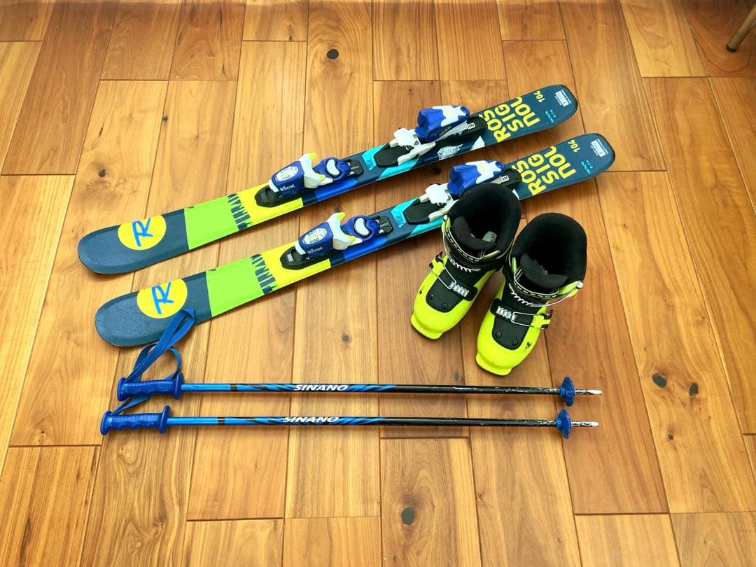 ■送料込■ロシニョール+HEAD■子供用スキーセット■104/19.0-19.5