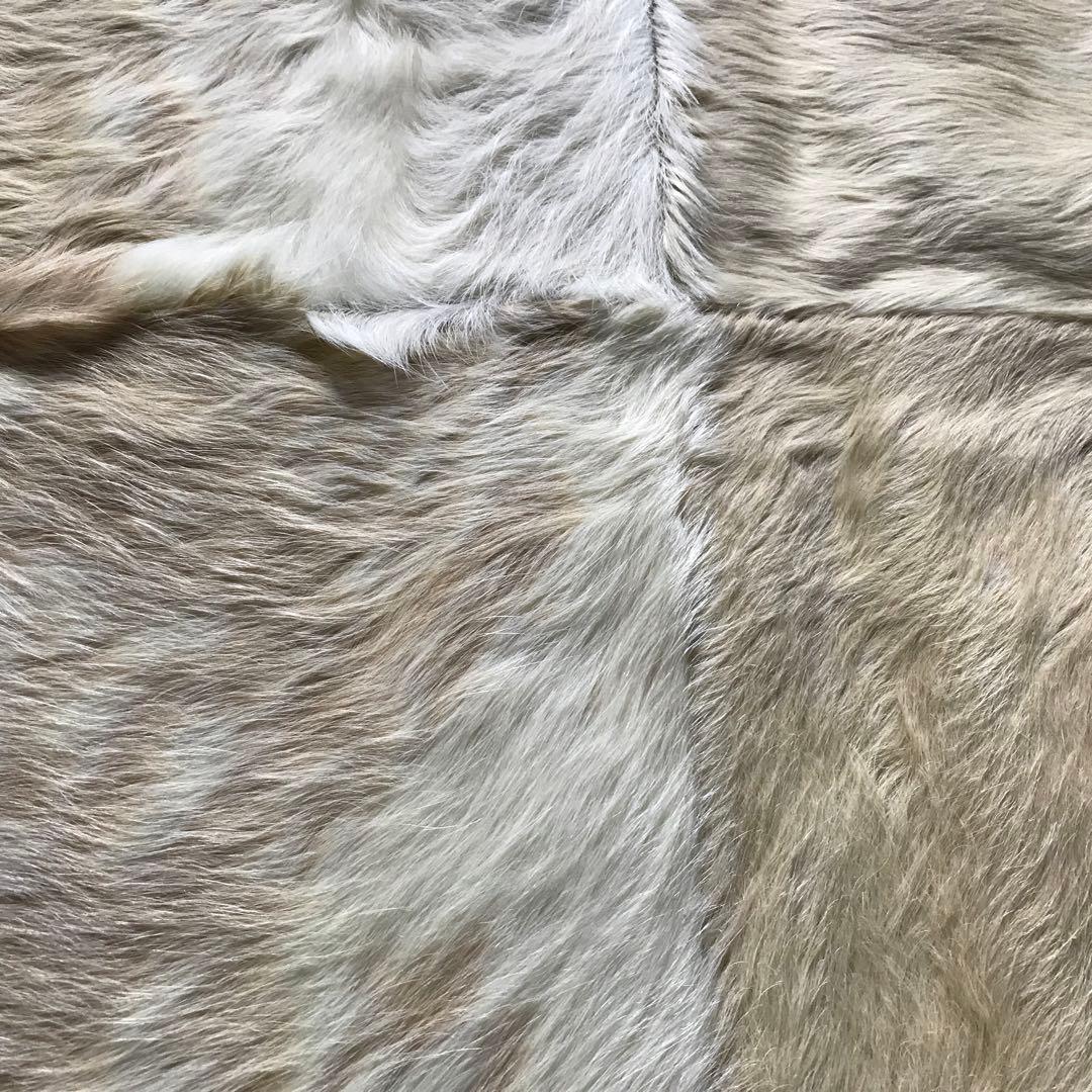 牛 ラグ ラグマット 皮 パッチワーク 絨毯 157x237cm ①