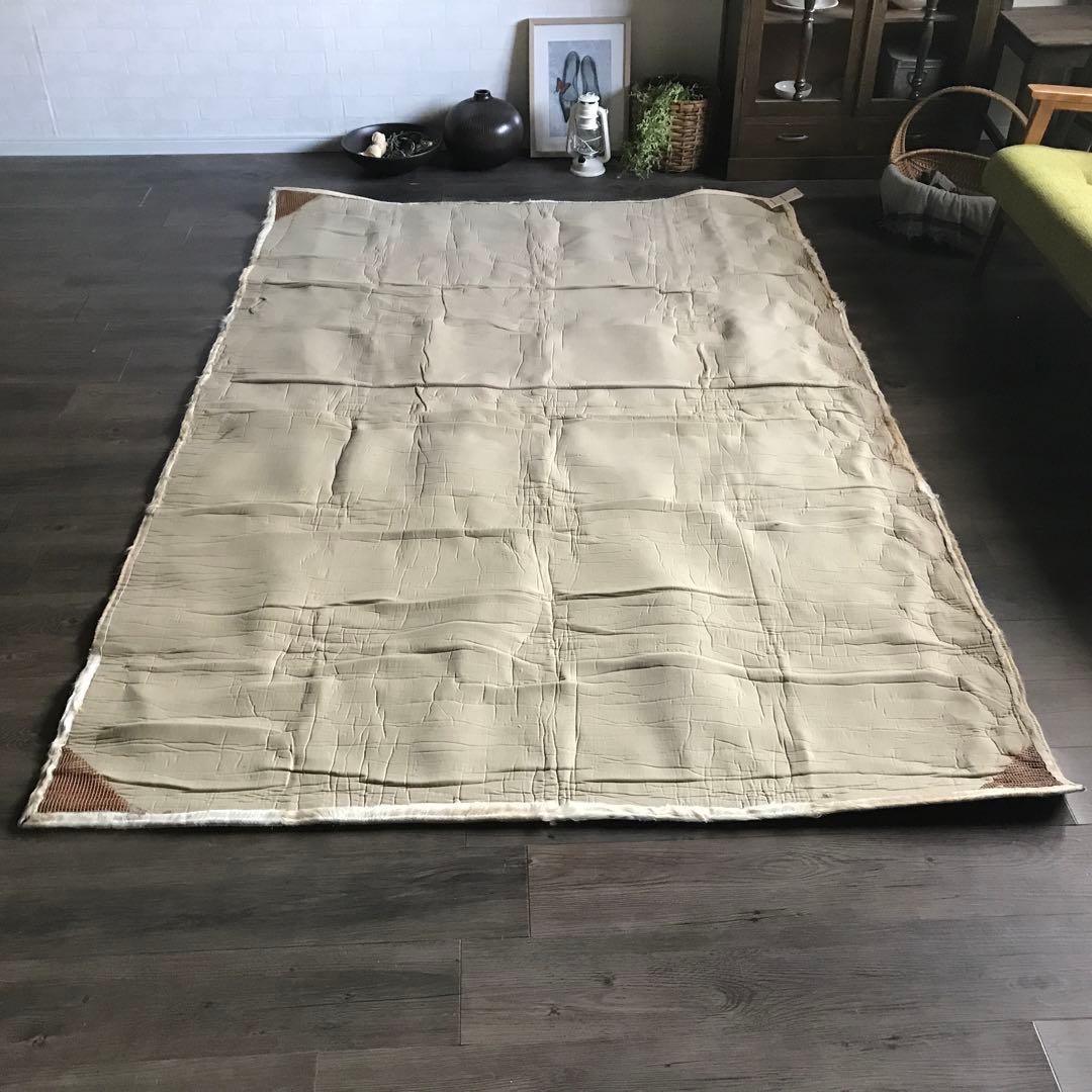 牛 ラグ ラグマット 皮 パッチワーク 絨毯 157x237cm ①