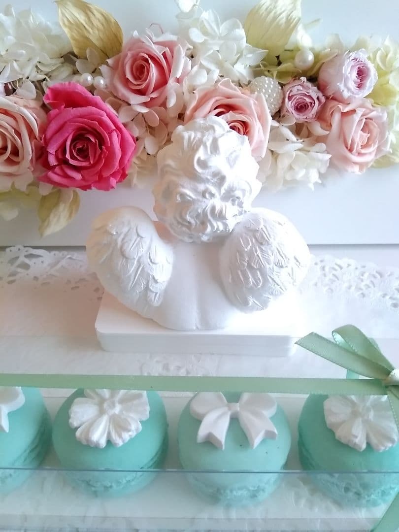 アロマストーンエンジェル＆ティファニーブルーマカロンセット