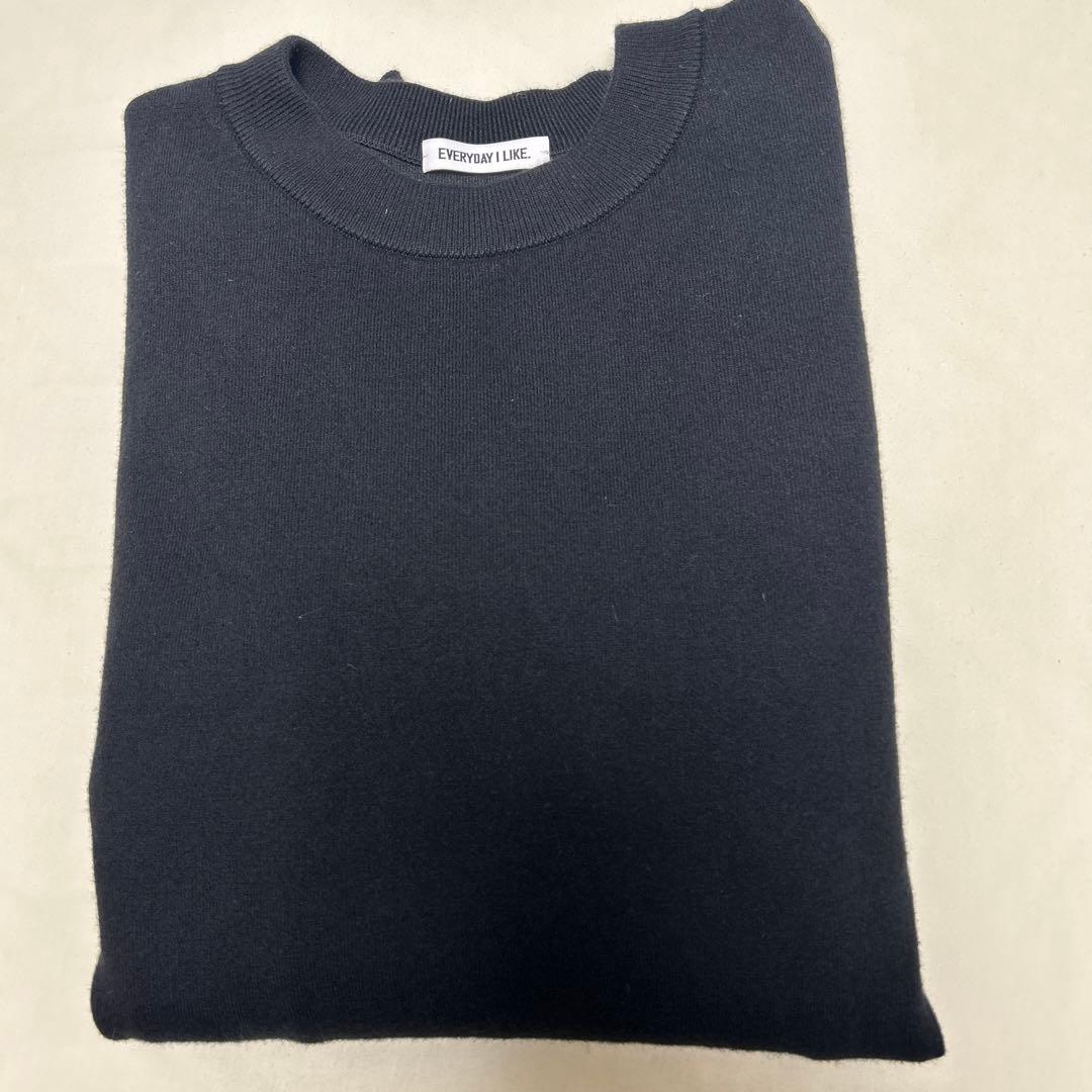 ☆美品☆【AP STUDIO】コットンカシミヤリラックス プルオーバー　ブラック