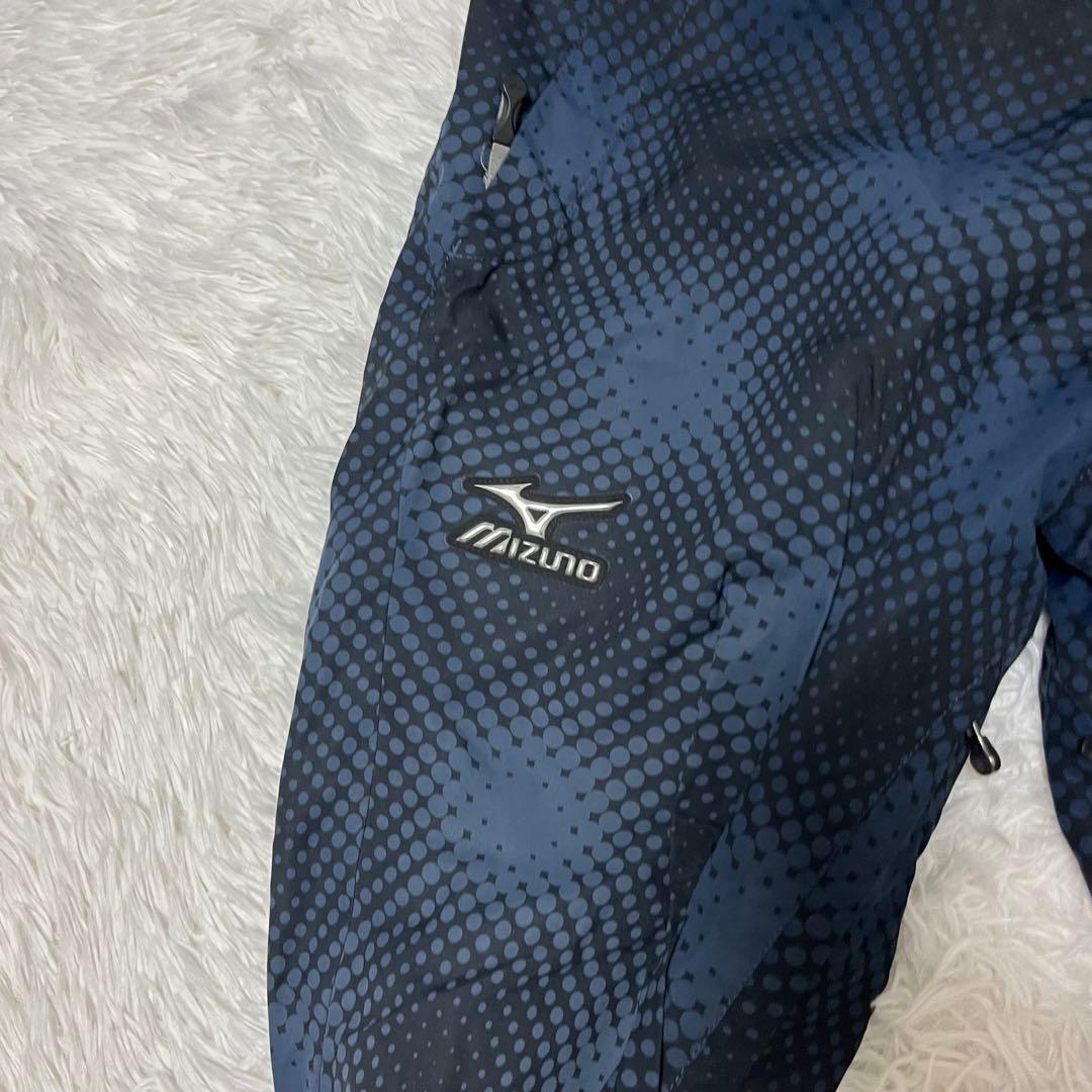 美品 最高峰 ミズノ MIZUNO セットアップ スキー ウェア ネイビー