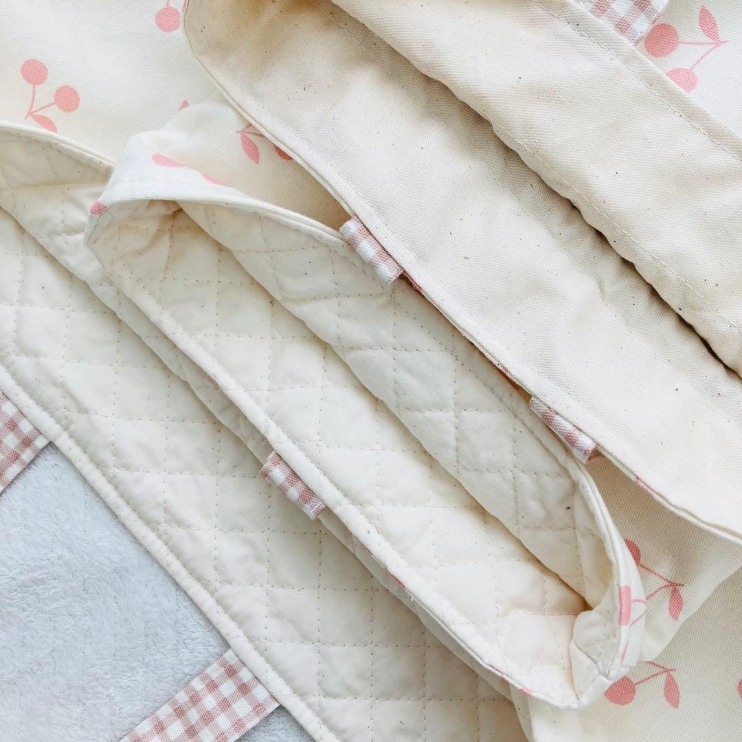 【kkkページ】入園入学グッズ(さくらんぼ×フリル×ギンガムチェック)