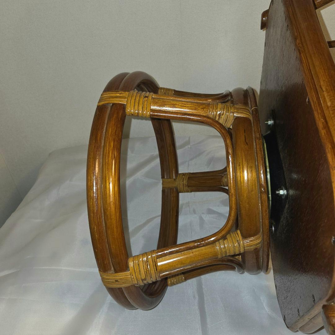 【専用ページ】籐 ラタン製 360度 回転座椅子 アームチェア レトロ