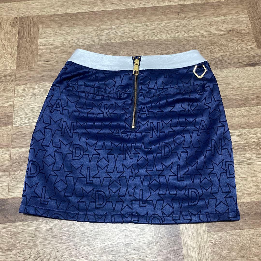 美品♡マークアンドロナ♡スカート♡ネイビー♡シルバー♡スカル♡スター♡S
