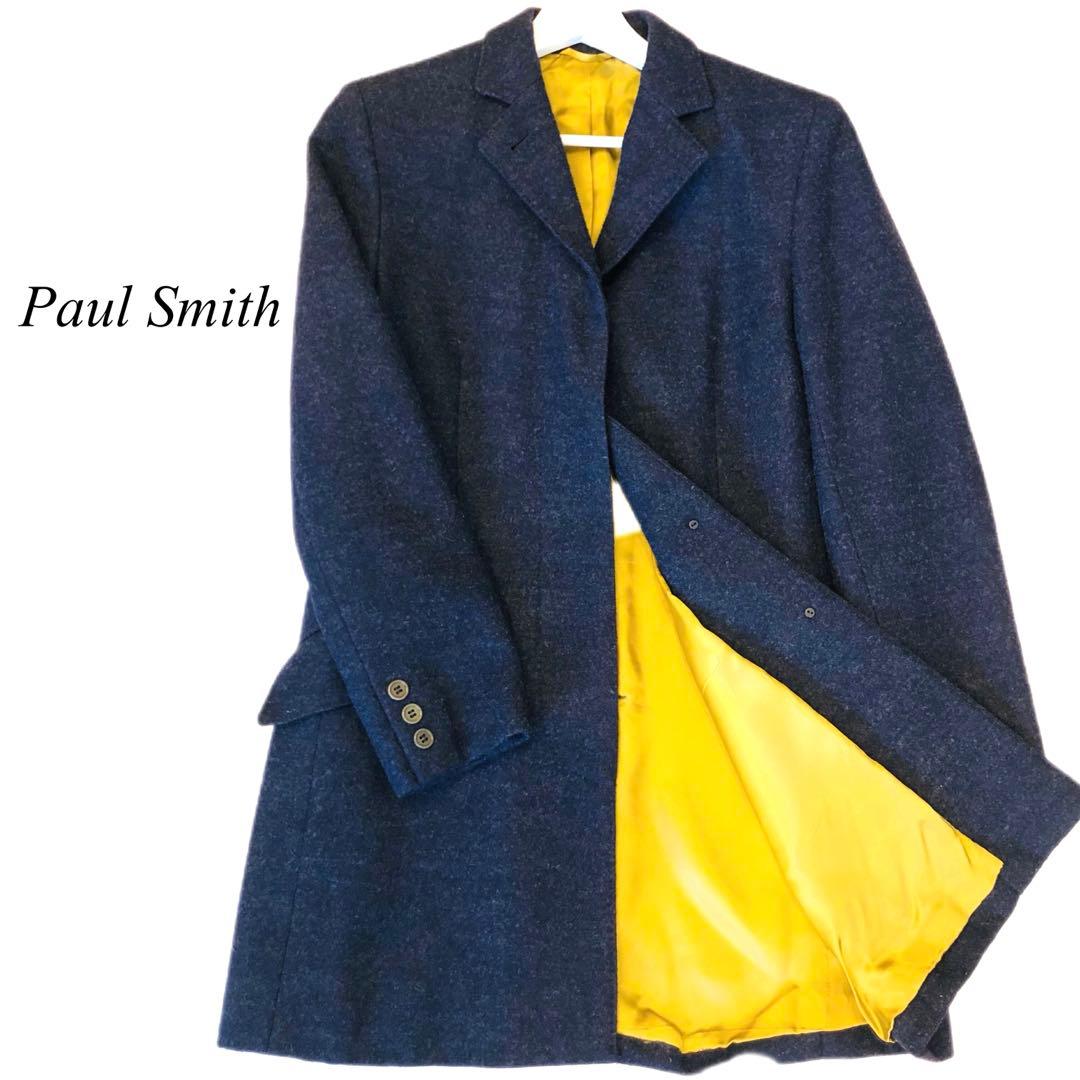 Paul Smith ポールスミス ウールコート 42 ネイビー 金 Lサイズ
