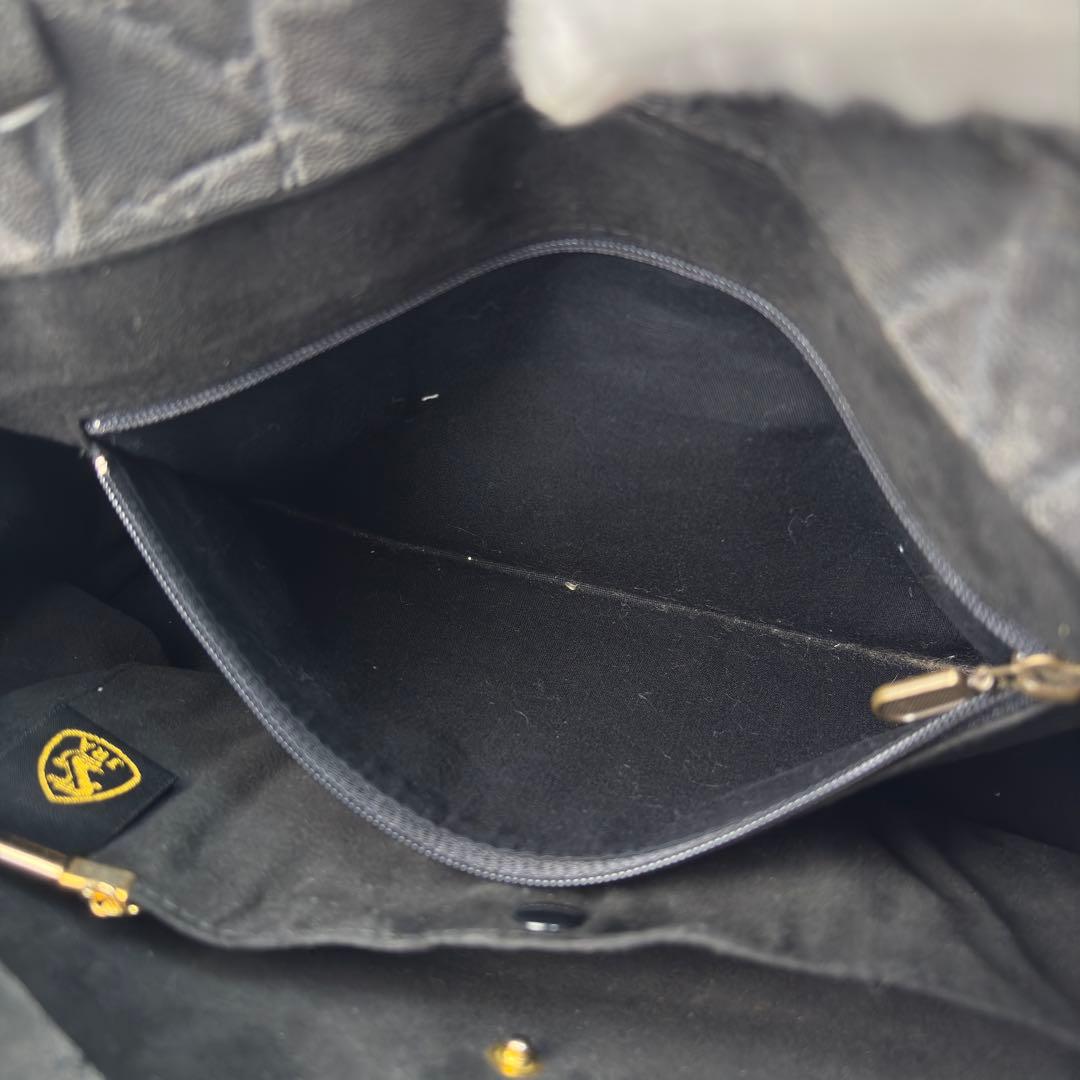 高級【JRA認定】象革 エレファントレザー トートバッグ 日本製 手鏡付 グレー